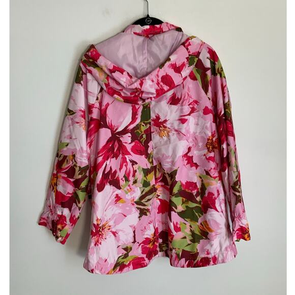 Isaac Mizrahi LIVE! Floral Raincoat size small - Picture 4 of 7